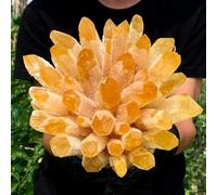 DSZUJTYROP Yellow Phantom Quartz Crystal Cluster Home Decor(700-800g)