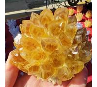 DSZUJTYROP Yellow Phantom Quartz Crystal Cluster Home Office Decor Decor(180-240g)