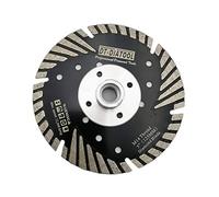 DT-DIATOOL Disco Diamantato 125 mm x M14 Lama per Sega Turbo con Denti Protettivi per Taglio Rettifica Calcestruzzo Piastrelle Marmo Granito