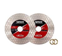 DT-DIATOOL Disco Diamantato 125mm 2 pezzi per Piastrelle Gres Porcellanato Marmo Granito Taglio e Rettifica dei Bordi