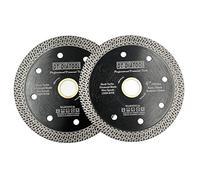 DT-DIATOOL Disco Diamantato 2 Pezzi 105 mm x 20 mm/16 mm Lama Della Sega con Mesh Turbo per Porcellana Piastrella Marmo Ceramica Granito