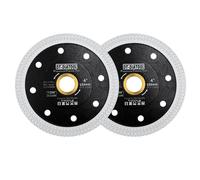DT-DIATOOL Disco Diamantato 2 Pezzi 105 mm x 22,23 mm/16 mm Lama Della Sega con X Mesh Turbo per Porcellana Piastrella Marmo Ceramica Granito