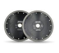 DT-DIATOOL Disco Diamantato 2 Pezzi 200 mm x 25,4 mm/22,23 mm/16mm Lama Della Sega con X Mesh Turbo per Porcellana Piastrella Marmo Ceramica Granito