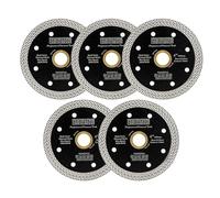 DT-DIATOOL Disco Diamantato 5 Pezzi 105 mm x 20 mm/16 mm Lama Della Sega con Mesh Turbo per Porcellana Piastrella Marmo Ceramica Granito