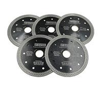 DT-DIATOOL Disco Diamantato 5 Pezzi 125 mm Lama Della Sega con Mesh Turbo per Porcellana Piastrella Marmo Ceramica Granito