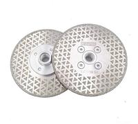 DT-DIATOOL Disco Diamantato per Taglio e Smerigliatura 2 Pezzi 115 mm x M14 Doppio Lato Elettrolitica per Piastrelle Granito Marmo Pietra