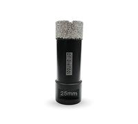 DT-DIATOOL Punte per Trapano Diamantate 25mm per Perforazione a Secco Piastrelle Porcellana Marmo Ceramica Granito Lunghezza 75mm