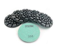 DT-DIATOOL Tamponi Diamantati per Lucidatura 100mm 6 Pezzi #200 Secco o Umido per Calcestruzzo Terrazzo Cemento Pavimento