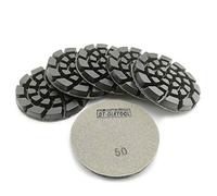 DT-DIATOOL Tamponi Diamantati per Lucidatura 100mm 6 Pezzi #50 Secco o Umido per Calcestruzzo Terrazzo Cemento Pavimento