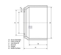 DT Spare Parts 12.44000 Tamburo Freno