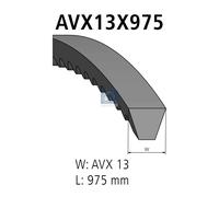 DT Spare Parts 3.34247 Cinghia trapezoidale 975mm per VW Taro Pickup