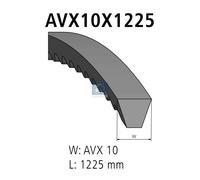 DT Spare Parts 4.80560 Cinghia trapezoidale 1225mm per VW TRANSPORTER III Bus