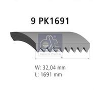 DT Spare Parts 4.80765 Cinghia Poly-V per RENAULT TRUCKS