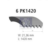 DT Spare Parts 6.31516 Cinghia Poly-V per AUDI,BMW,CHRYSLER,CITROËN,DAIHATSU,DOD