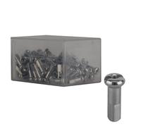 DT Swiss 2 x 14 mm brass nipples silver (box of 100)