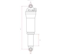 Dt Swiss Ammortizzatore R 232 One Remote R2 Trunnion Mount Black