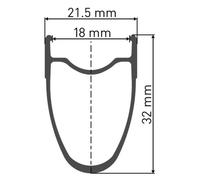 Dt Swiss Cerchio Per Bici Da Corsa Rr 511 32 Mm Std Vi Tubeless Black
