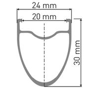 Dt Swiss Ruota Anteriore Da Strada A 1800 Spline 30 700 Wts isc Tubeless Black