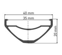 Ruota posteriore Tubeless, perno passante, disco a 6 fori DT Swiss H1900 BOOST Noir