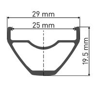 Ruota posteriore DT Swiss MTB X 1900 Spline 29' 25 mm Disc Center Lock 12x142 mm nero - SRAM