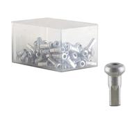 Dt Swiss Aluminum Hidden F 2.0/fg 2.3 Bike Nipples Argento 12 mm