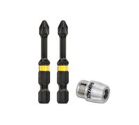 DT70536T QZ Set 2 Pezzi PH2 50 mm e Bussola Magnetica 10X (Pack of 3 pieces)