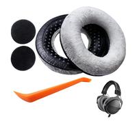 DT770 Cuscinetti auricolari di ricambio per Beyerdynamic - Cuscinetti auricolari in schiuma per Beyerdynamic DT 770/Pro, DT 880/Pro, DT 990/Pro, ricambio per auricolari, in morbido velluto, con ferro