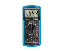 DT9205A Multimetro digitale professionale AC/DC Tensione Corrente Test Capacità Resistenza Ohm Misuratore di prova elettrico Troppo(DT9205A blue)