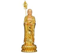DTACBNEUZ Arredamento per la casa Golden Family Buddha Hall Pure Copper Buddha Statue Ornament Standing Statue Living Room Worship(Piccolo)