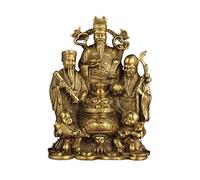 DTACBNEUZ Arredamento per la casa Statua in Bronzo di Tre immortali Recluta ricchezza e riceve benefici Ornamenti fortunati Feng Shui Migliora la Fortuna(Piccolo)