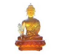 DTACBNEUZ Arredamento per la casa Zen Buddha Arredamento for la casa Tempio Portico Consacrazione Antica Scultura in Vetro Buddha Decorazione del Desktop(A)