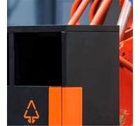 DTACBNEUZ Cestino per rifiuti Commerciali Bidone della Spazzatura Doppio for Esterni in Acciaio zincato for luoghi pubblici in Strada