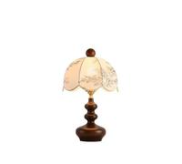 DTACBNEUZ Lampada da comodino Wooden Table Lamp Retro Bedroom Bedside Study Decoration Three Color Light Changing