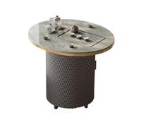 DTACBNEUZ Tavolino da tè Tavolo da tè mobile intelligente, carrello for il con acqua bollente automatica e scomparto nascosto for soggiorno ufficio(Grijs)