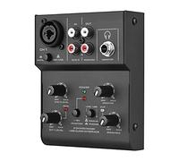 DTADYUO Mixer Audio Console di missaggio a 3 canali Interfaccia Audio USB Plug-And-Play Alimentazione Phantom 18V Facile monitoraggio e Funzionamento (Color : Black, Size : One Size) (Black One Siz