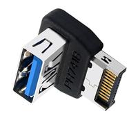 Dtaigou Adattatore USB Header | Adattatore USB 3.1 a tipo E a forma di L - Pannello sterzo a 90 gradi per adolescenti, ragazzi, uomini, giovani donne