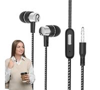 Dtaigou Auricolari cablati con microfono | Cuffie portatili con cavo per chiamate | Auricolari cablati con microfono per ascoltare musica, podcast o una telefonata