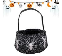 Dtaigou Borsa tote per Halloween, riutilizzabile, con manici, per caramelle, spaventosa e spaventosa, per donne, ragazzi, ragazze, adolescenti, giovani, sorelle, figlie, fidanzate, mogli, ragnatela