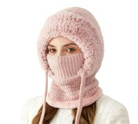 Dtaigou Cappello Beanie 3 in 1 con Sciarpa E Protezione per Il Viso, Passamontagna Invernale Foderato in Pile 3 in 1 Invernale Calore Antivento, Berretto A Maglia A Copertura Completa