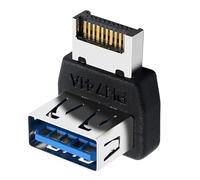 Dtaigou Connettore pannello frontale | Adattatore USB 3.1 a tipo E a forma di L - Pannello sterzo a 90 gradi per adolescenti, ragazzi, uomini, giovani donne