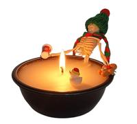 Dtaigou Decorazioni per Candele di Halloween - Scheletro Nella Vasca Candela di Cera di Soia | Decorazioni Impermeabili Vintage Per Festività, Ornamenti Per Camera Tavolo