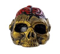 Dtaigou Fischietto della Morte - Decorazione Teschio Halloween | Strumento Avviso Scherzo con Design Cerebrale Spaventoso per Avventure all'Aperto Escursioni Notturne Casa Stregata