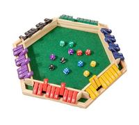 Dtaigou Gioco di dadi Shut The Box, gioco di dadi portatile per 6 giocatori, gioco versatile con numeri a doppio otturatore, gioco con doppio otturatore, per donne e uomini
