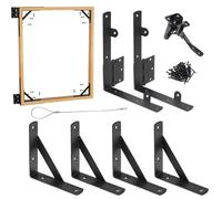 Dtaigou Kit Cancello per Recinzione in Legno - Ferramenta Robusto Anticaduta per Cancelli | Serratura Angolo Facile Installazione per Porte Capannone Recinto Casa Esterno Terrazza Piscina Giardino