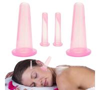 Dtaigou Kit di Coppe per Viso,Coppette in Silicone a Vuoto - Massaggiatore Leggero per Rilassamento Pelle Viso Regalo Donna Ragazza