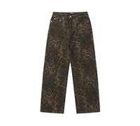 Dtaigou Pantaloni Leopardati Unisex a Gamba Larga Gotici, Jeans Casual