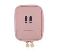 Dtaigou Piccola trousse per cosmetici, portatile, organizer per articoli da toeletta, leggera, multi-scomparto, salvaspazio, da viaggio, per campeggio, viaggi, viaggi d'affari, auto, rosa, Refer to