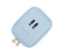 Dtaigou Piccola trousse per cosmetici, portatile, organizer per articoli da toeletta, leggera, multi-scomparto, salvaspazio, da viaggio, per campeggio, viaggi, viaggi d'affari, auto, Blu, Refer to