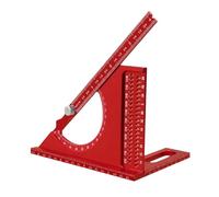 Dtaigou Righello di misurazione multiangolare, righello triangolare in lega di alluminio, strumento di misurazione antiscivolo da falegname, calibro di precisione resistente per tagliare trafitti e