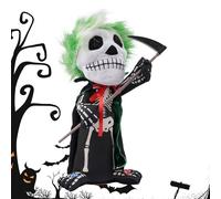 Dtaigou Scheletro Halloween - Decorazioni Scheletro con Suono Spaventoso - Figura con Effetti Sonori e Occhi Luminosi per Attività Scrivania Feste in Casa Festival Casa Stregata